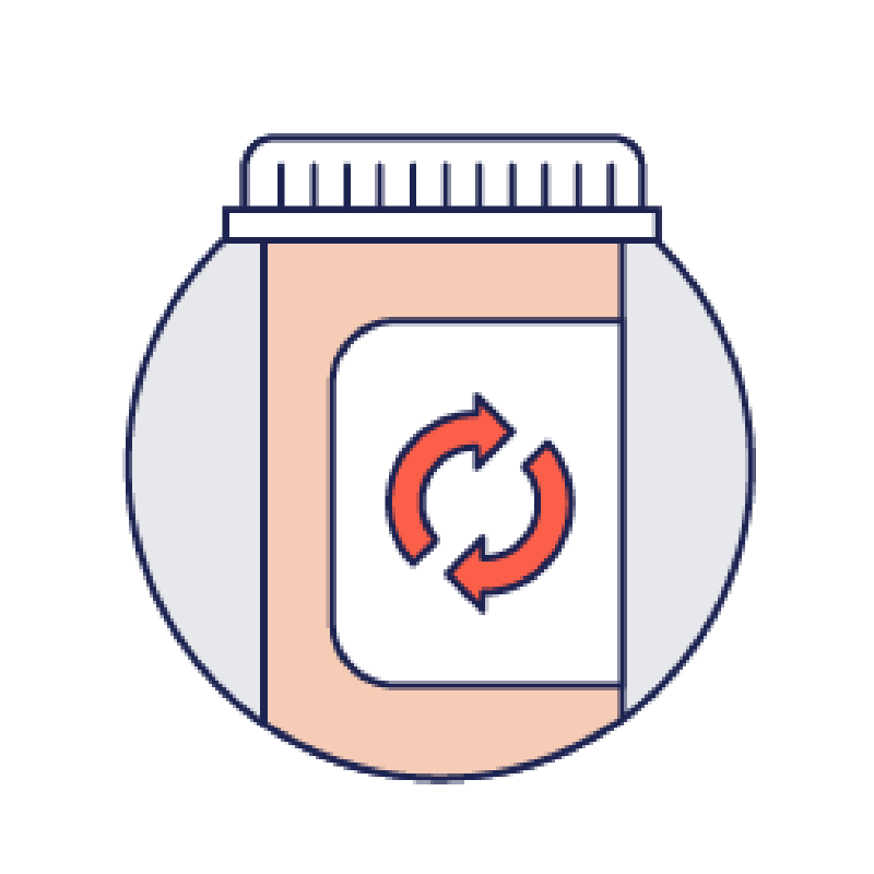 Illustration depicting a prescription bottle
